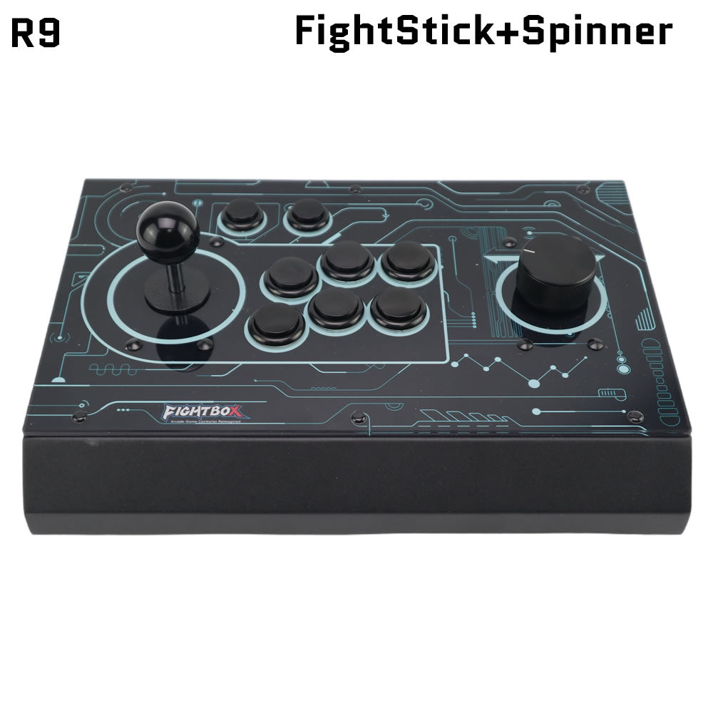 FightBox R9 Arcade Fight Stick With Spinner Retro Game Controller