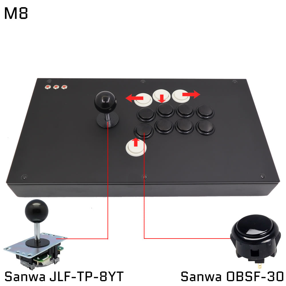 FightBox M8 Arcade Game Controller for PC/PS/XBOX/SWITCH 