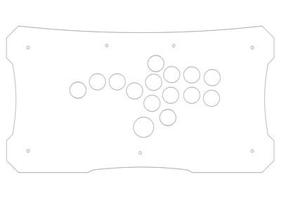 FightBox A10 All Button Leverless Arcade Game Controller Panel Template