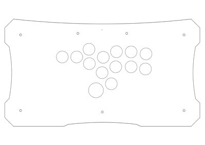 FightBox A8 All Button Leverless Arcade Game Controller Panel Template