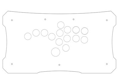 FightBox A10 All Button Leverless Arcade Game Controller Panel Template