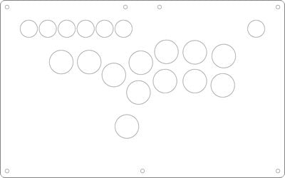 FightBox B1 All Button Leverless Arcade Game Controller Panel Template
