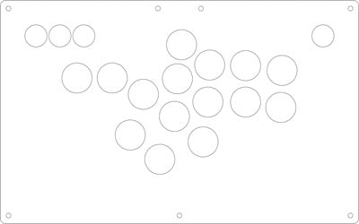 FightBox B10-EX All Button Leverless Arcade Game Controller Panel Template