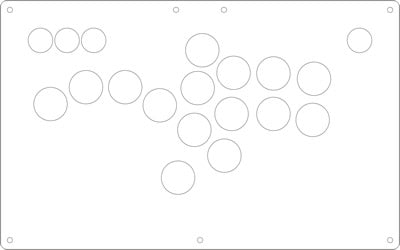 FightBox B10 All Button Leverless Arcade Game Controller Panel Template