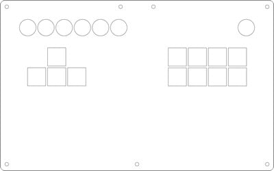 FightBox B5 All Button Leverless Arcade Game Controller Panel Template