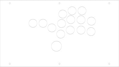 FightBox F-CrossUP All Button Leverless Arcade Game Controller Panel Template