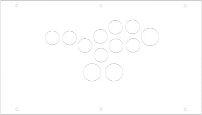 FightBox F1-6GAWD All Button Leverless Arcade Game Controller Panel Template