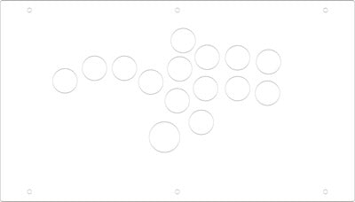 FightBox F10 All Button Leverless Arcade Game Controller Panel Template