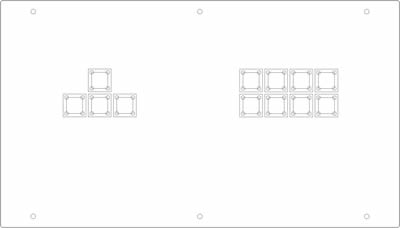 FightBox F5 All Button Leverless Arcade Game Controller Panel Template