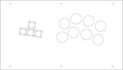 FightBox F6 All Button Leverless Arcade Game Controller Panel Template