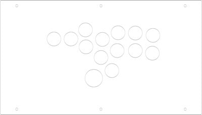 FightBox F8 All Button Leverless Arcade Game Controller Panel Template
