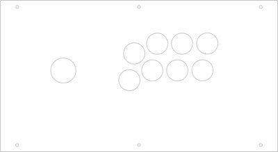 FightBox K2 All Button Leverless Arcade Game Controller Panel Template