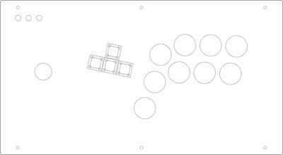 FightBox M7 All Button Leverless Arcade Game Controller Panel Template