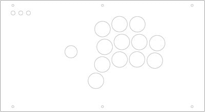 FightBox M8 All Button Leverless Arcade Game Controller Panel Template