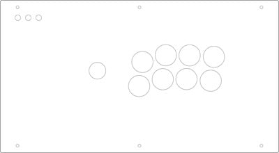 FightBox M9 All Button Leverless Arcade Game Controller Panel Template