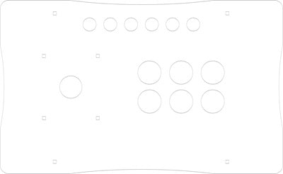 FightBox R8-SF2 Arcade Game Controller Panel Template