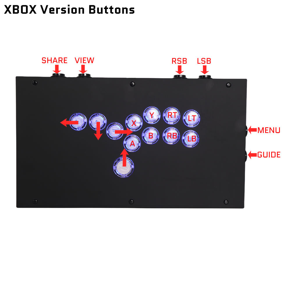 FightBox F1-LED All Button Leverless Arcade Game Controller