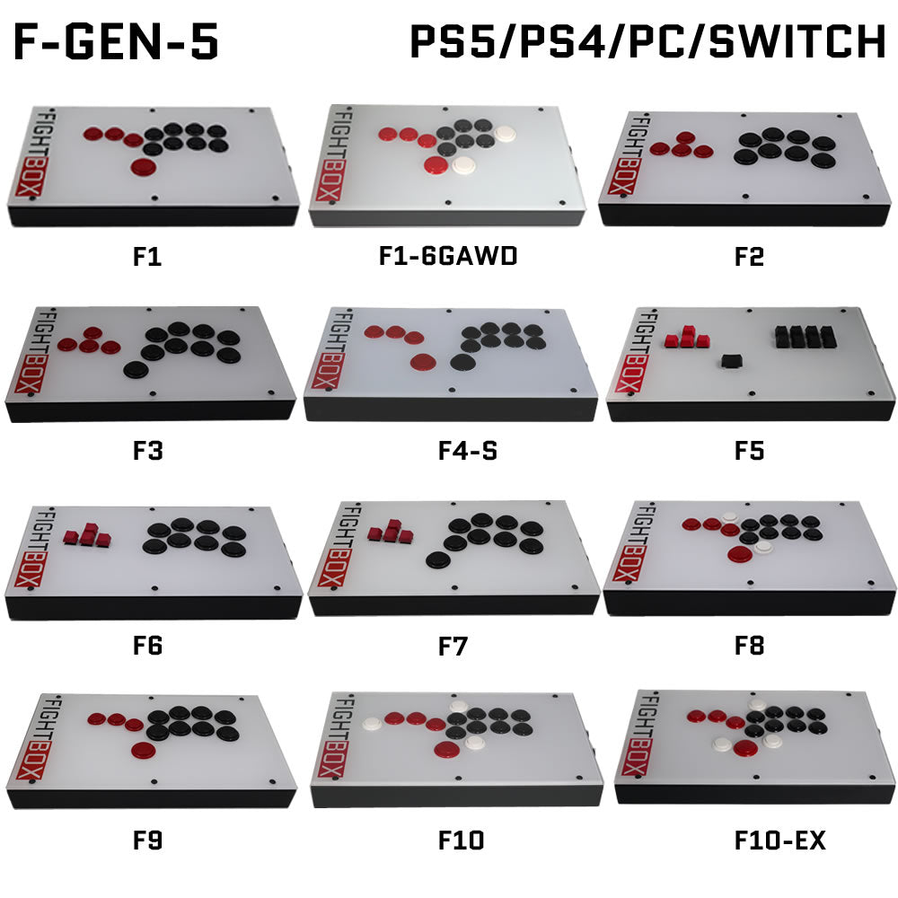 FightBox F-GEN-5 All Button Leverless Arcade Game Controller for PS5/PS4/PC/SWITCH