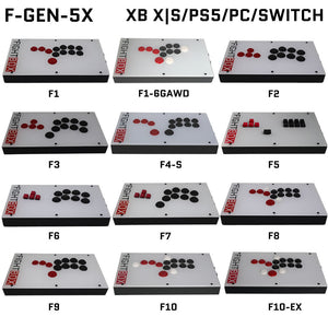 FightBox F-GEN-5X All Button Leverless Arcade Game Controller for Xbox Series X|S/PS5/Switch/PC