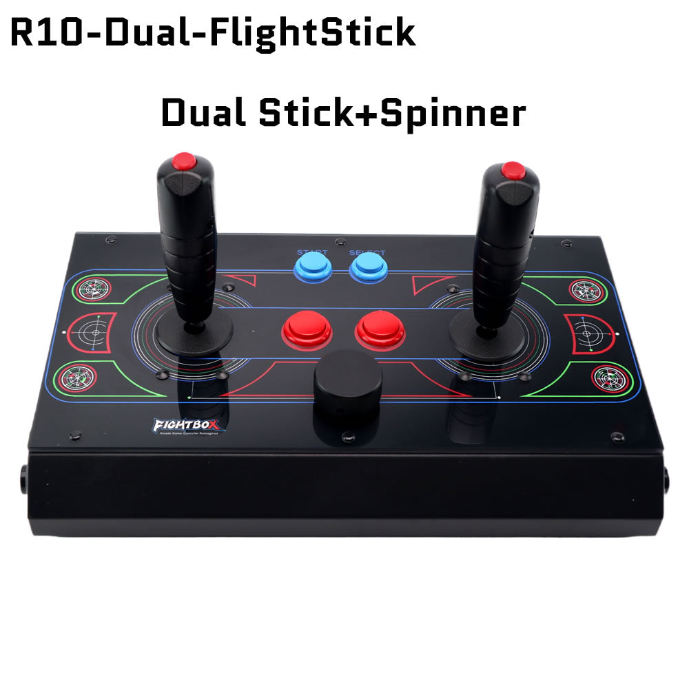 FightBox ファイトボックス R10 ジョイスティック トラックボール Fightbox R10-Dual-FlightStick Dual Flight Stick With Spinner
