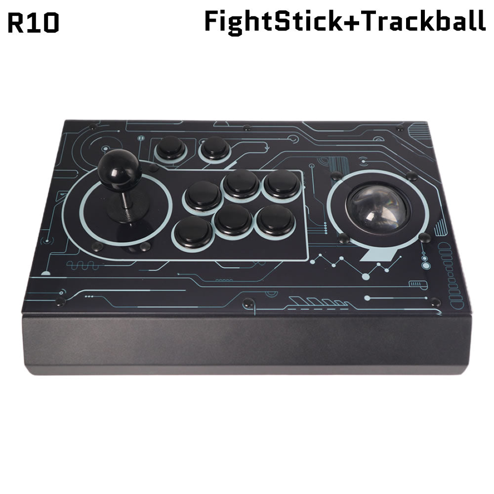 FightBox R10 Arcade Fight Stick With Trackball Retro Game Controller For PC/PS3