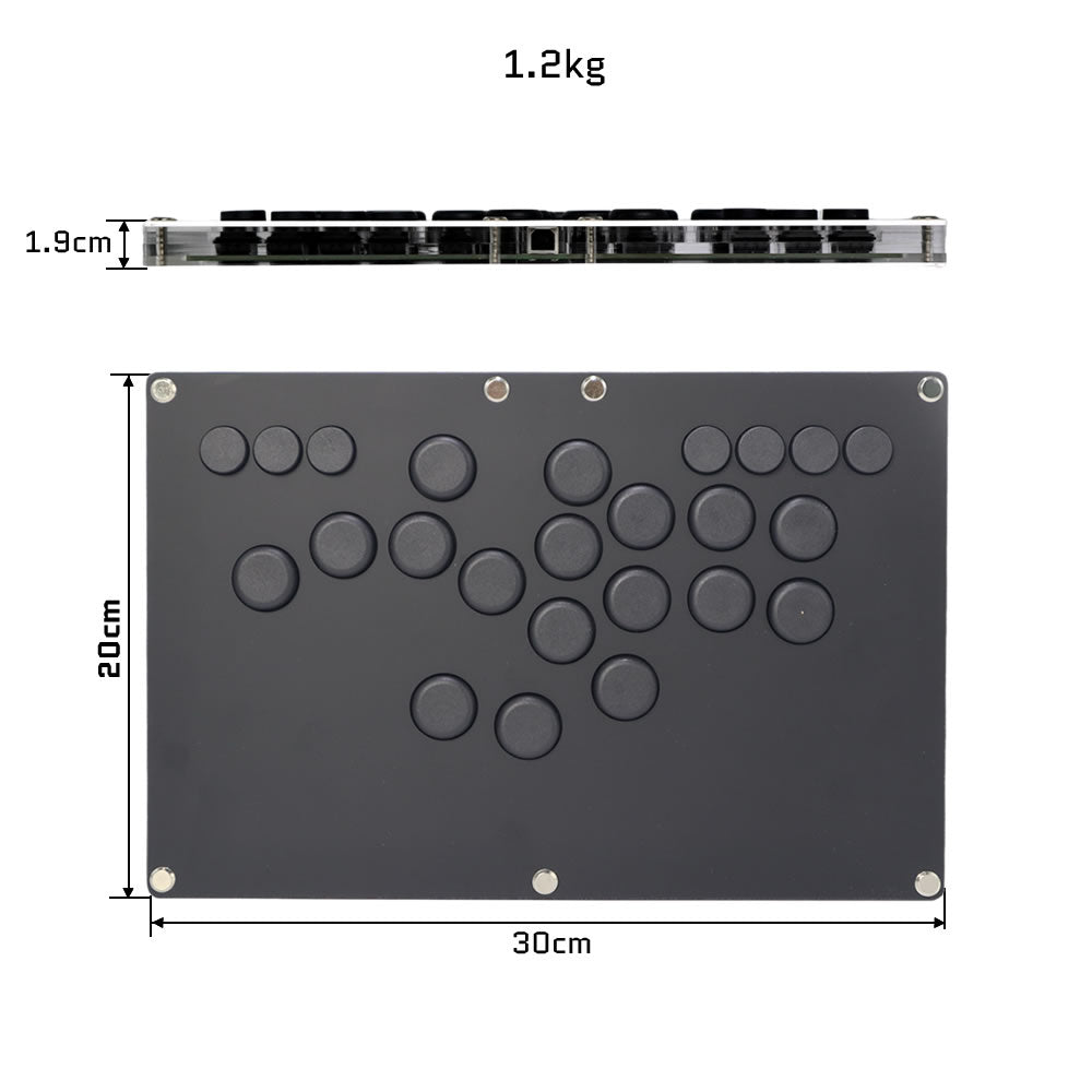 FightBox B-PRO All Button Leverless Arcade Game Controller for for PC/PS/XBOX/SWITCH