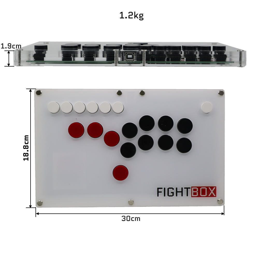 All Button Fighting Controller FightBox B1 All Button Leverless Arcade Game Controller for PC/PS/XBOX ...