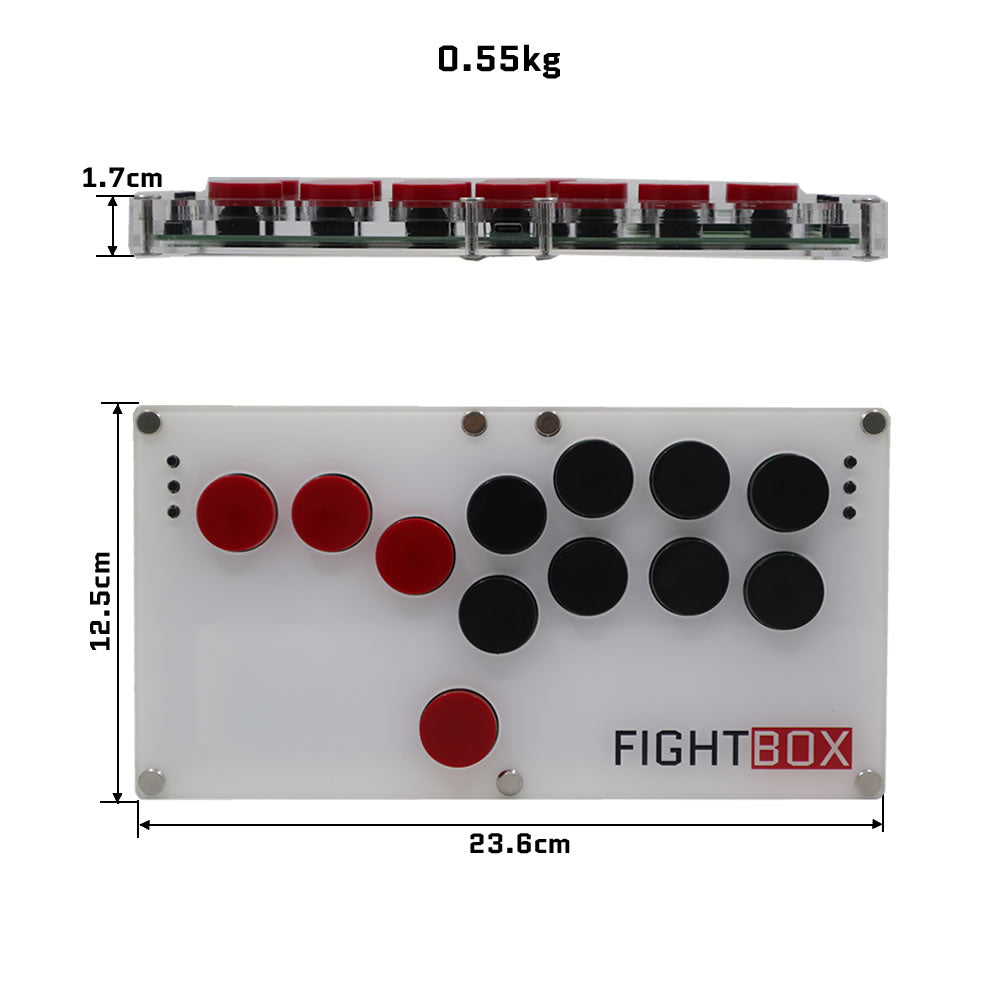 Fightbox FightBox B1-MINI All Button Leverless Arcade Game Controller for PC/SW ...