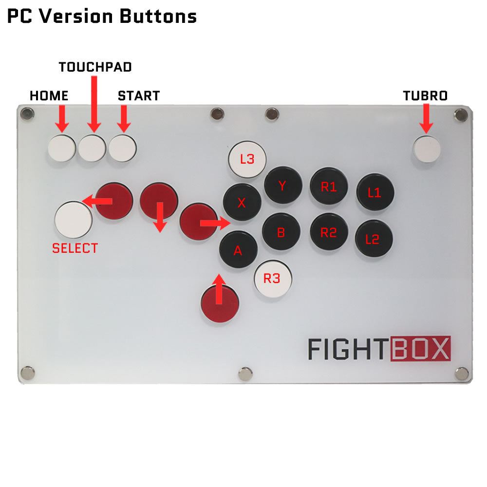 FightBox B10 All Button Leverless Arcade Game Controller for PC/PS/XBOX/SWITCH