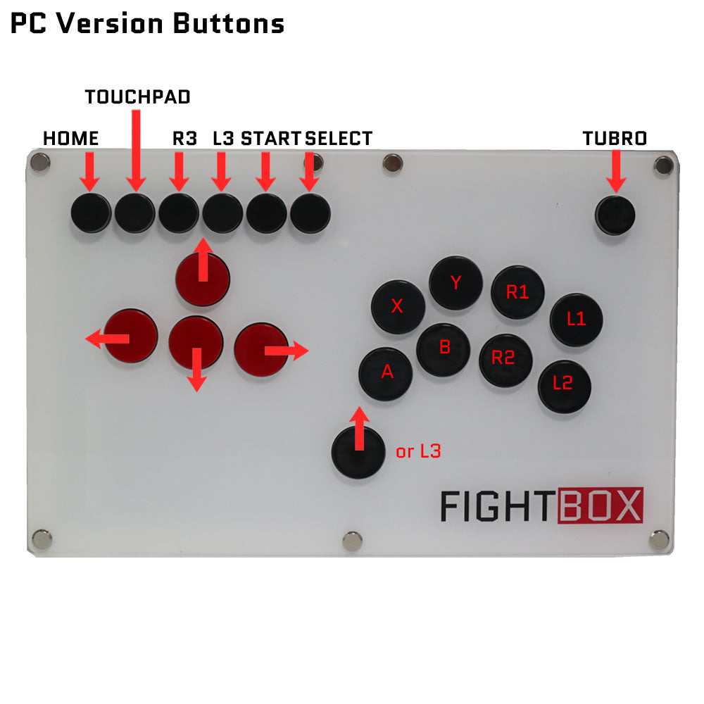 FightBox B3 All Button Leverless Arcade Game Controller for PC/SWITCH/PS3/PS4/PS5