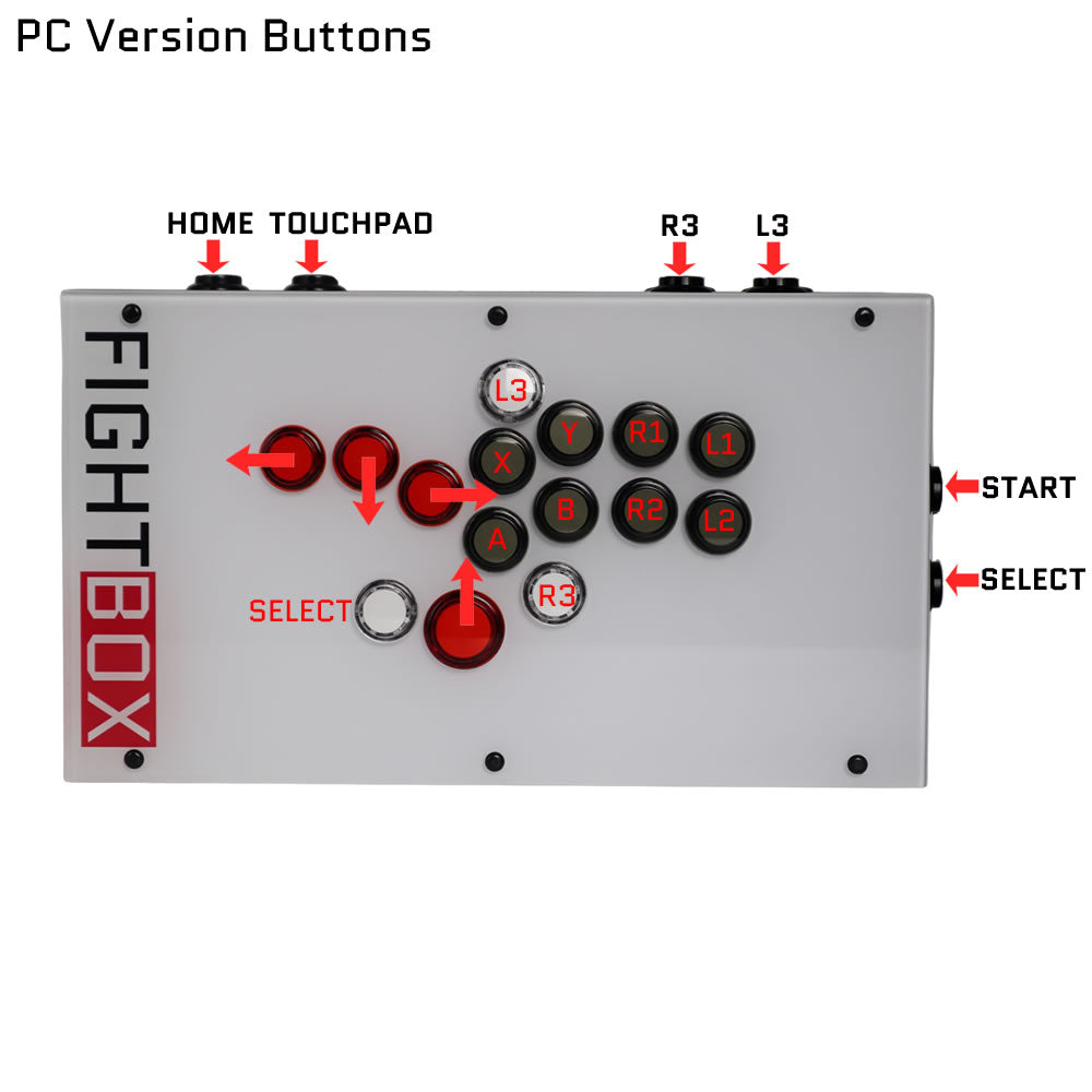 FightBox K10-EX Mechanical Keyboard Arcade Button All Button Leverless Arcade Game Controller for PC/PS/XBOX/SWITCH