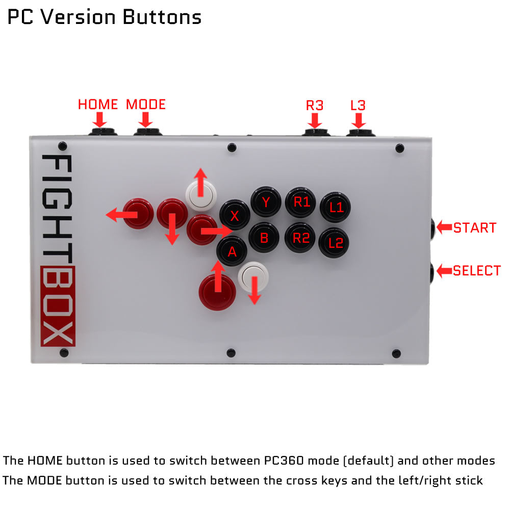Fight Controller Buttons FightBox F8 All Button Leverless Arcade Game Controller – FightBoxArcade
