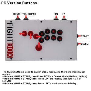 FightBox F-PICO-PLUS All Button Leverless Arcade Game Controller for PC/PS/SWITCH
