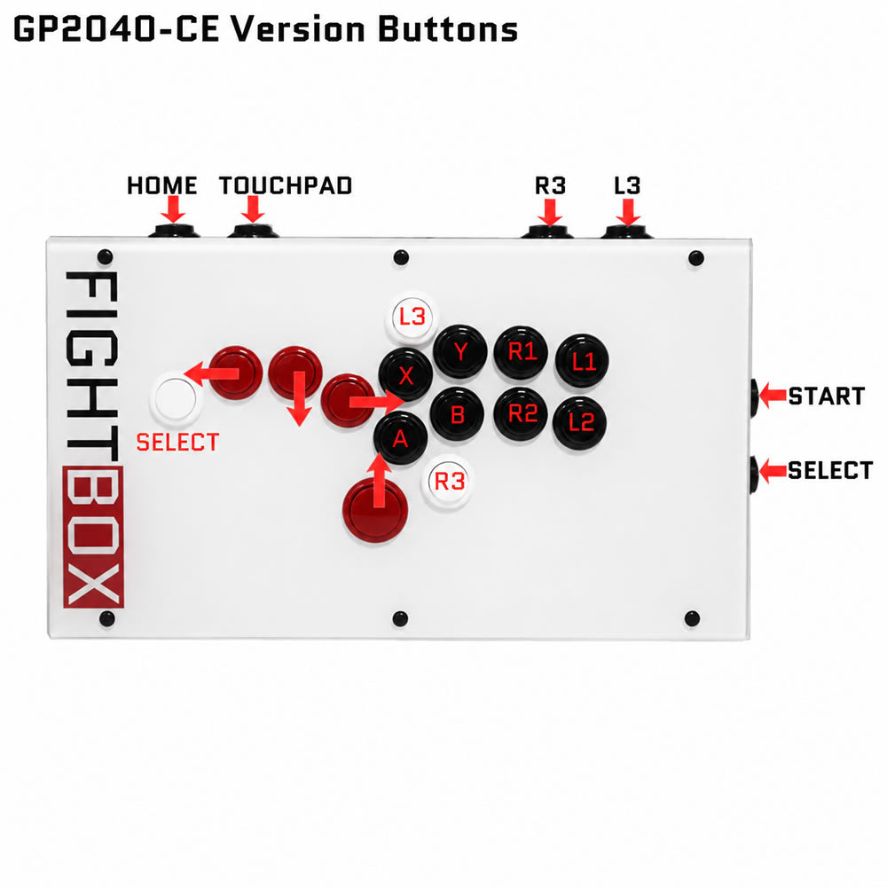 FightBox F10 All Button Leverless Arcade Game Controller for PC/PS