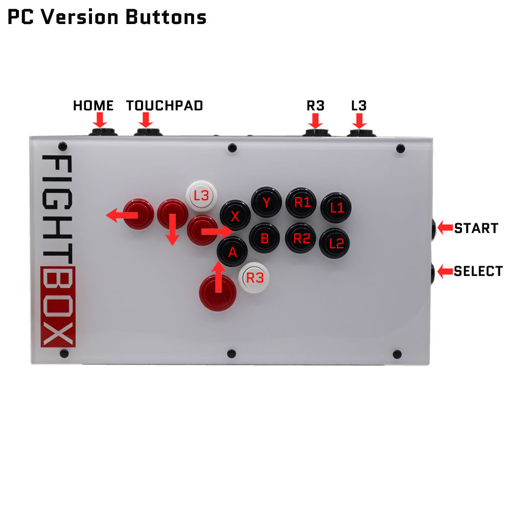 FightBox F8 All Button Leverless Arcade Game Controller for PC/PS/XBOX/SWITCH