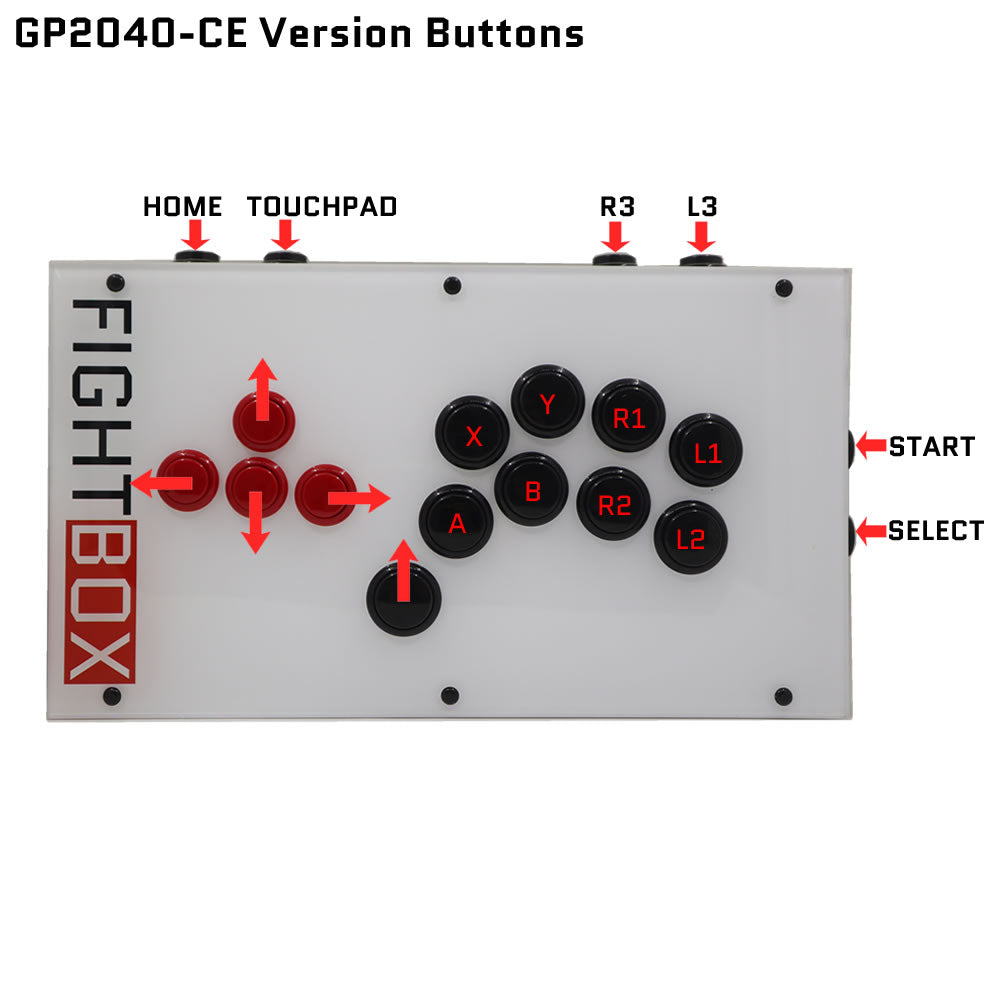 FightBox F3 All Button Leverless Arcade Game Controller for PC/PS
