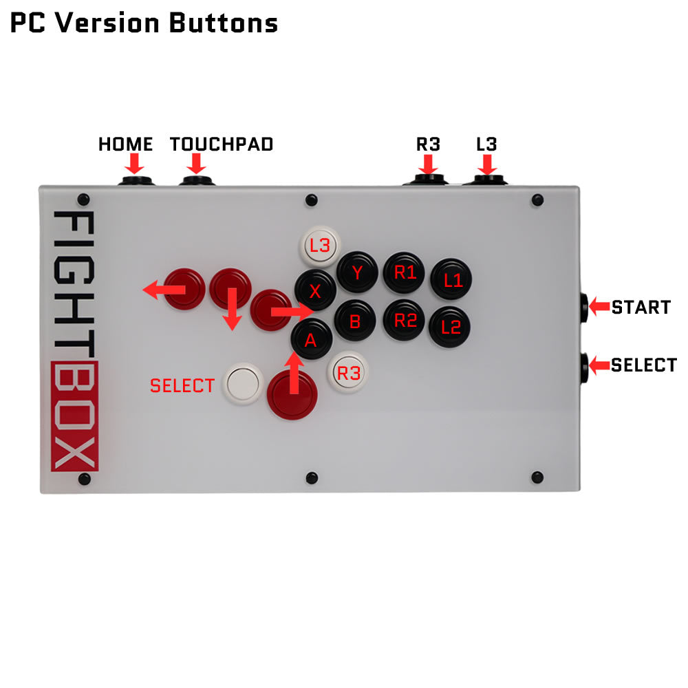 FightBox F10-EX All Button Leverless Arcade Game Controller for PC/PS/XBOX/SWITCH