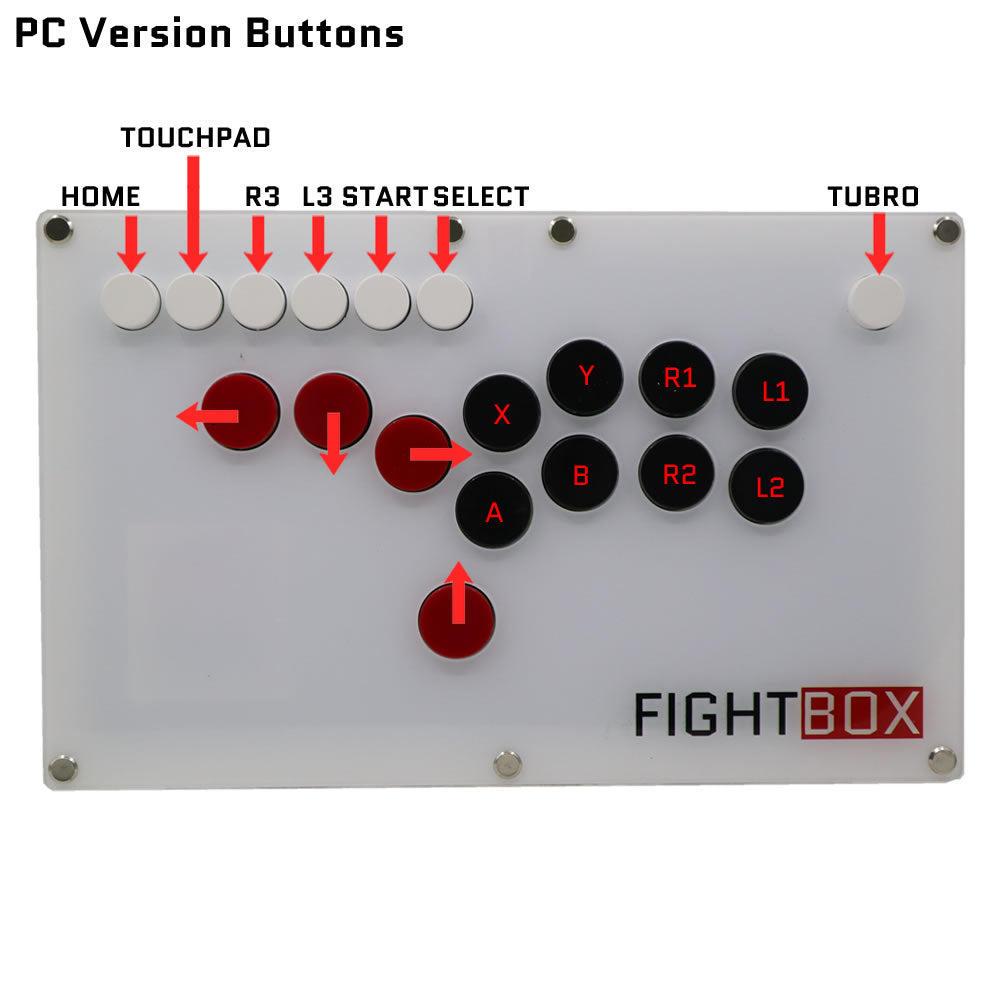 FightBox B1 All Button Leverless Arcade Game Controller for PC/PS/XBOX/SWITCH