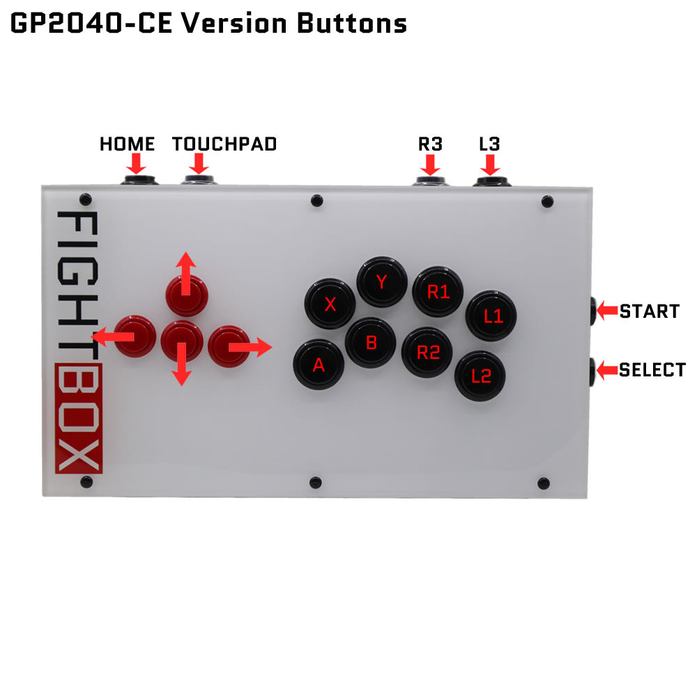 FightBox F2 All Button Leverless Arcade Game Controller for PC/PS
