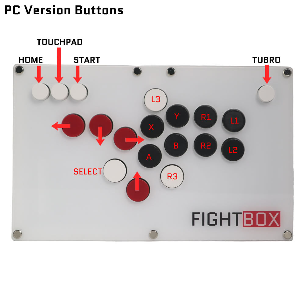 FightBox B10-EX All Button Leverless Arcade Game Controller for PC/PS/XBOX/SWITCH