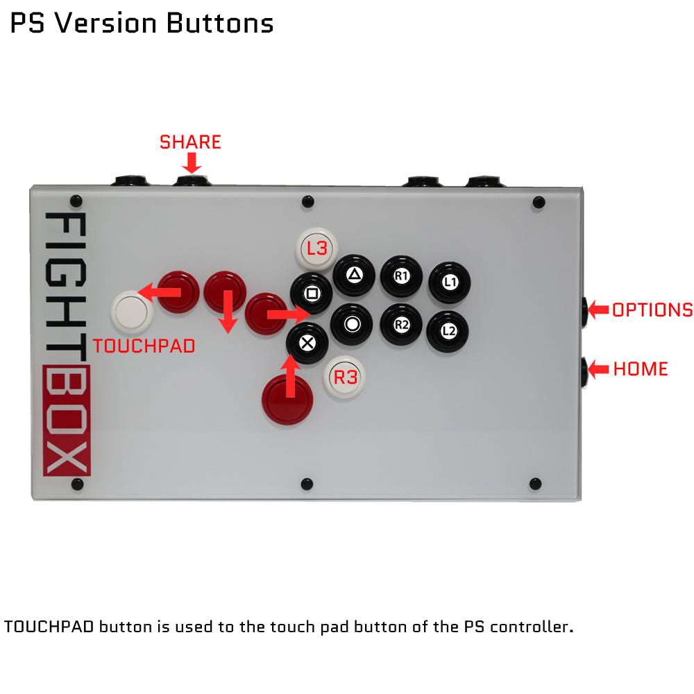Fight Controller Buttons FightBox F10 All Button Leverless Arcade Game Controller for PC/PS/XBO ...