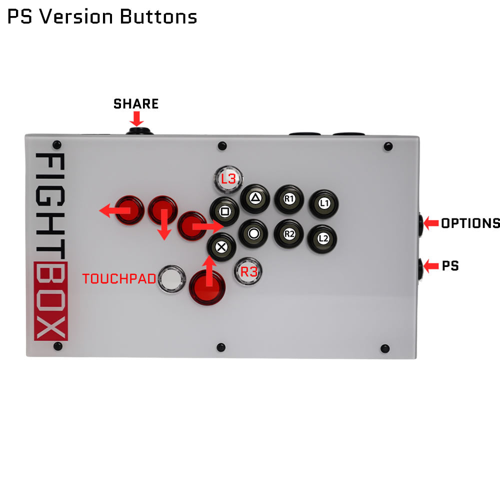 FightBox K10-EX Mechanical Keyboard Arcade Button All Button Leverless Arcade Game Controller for PC/PS/XBOX/SWITCH