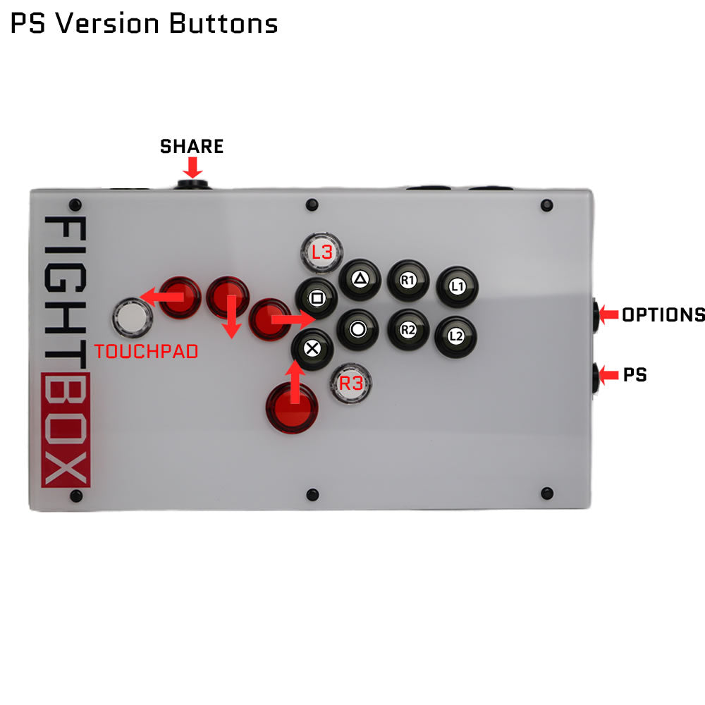 FightBox K10 Mechanical Keyboard Arcade Button All Button Leverless Arcade Game Controller for PC/PS/XBOX/SWITCH