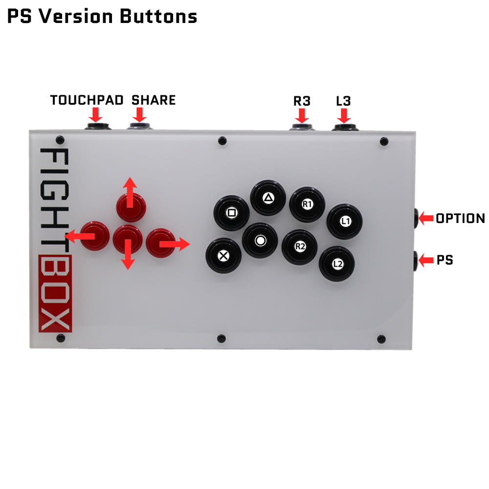 FightBox F2 All Button Leverless Arcade Game Controller for PC/PS/XBOX/SWITCH