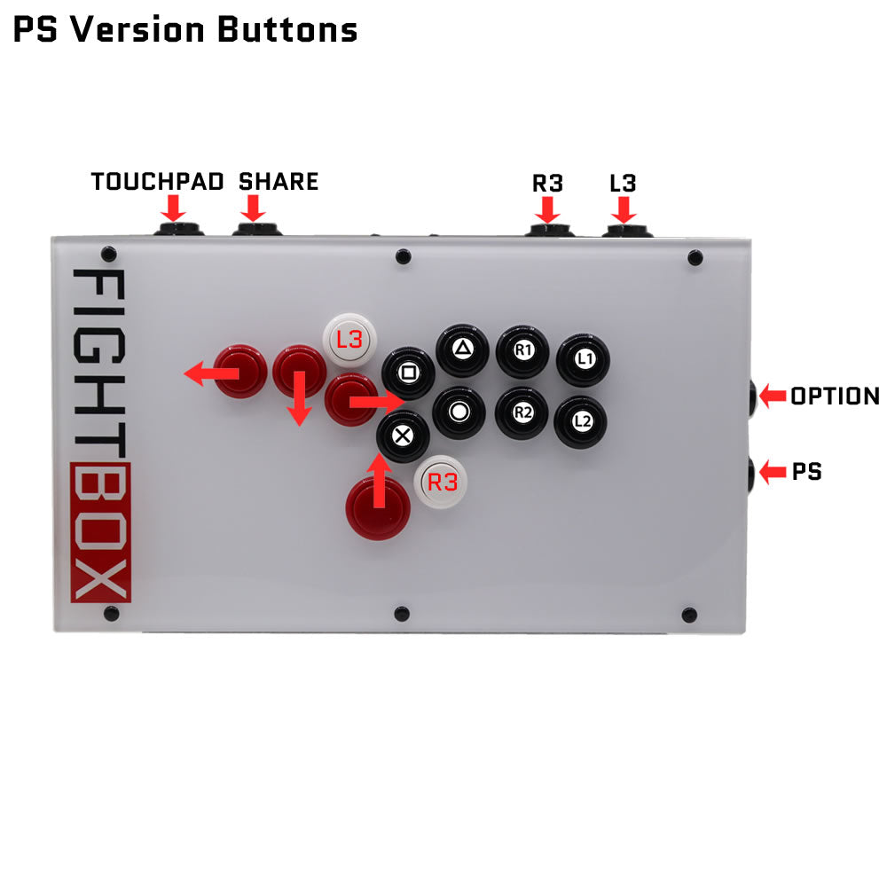 FightBox F8 All Button Leverless Arcade Game Controller for PC/PS/XBOX/SWITCH