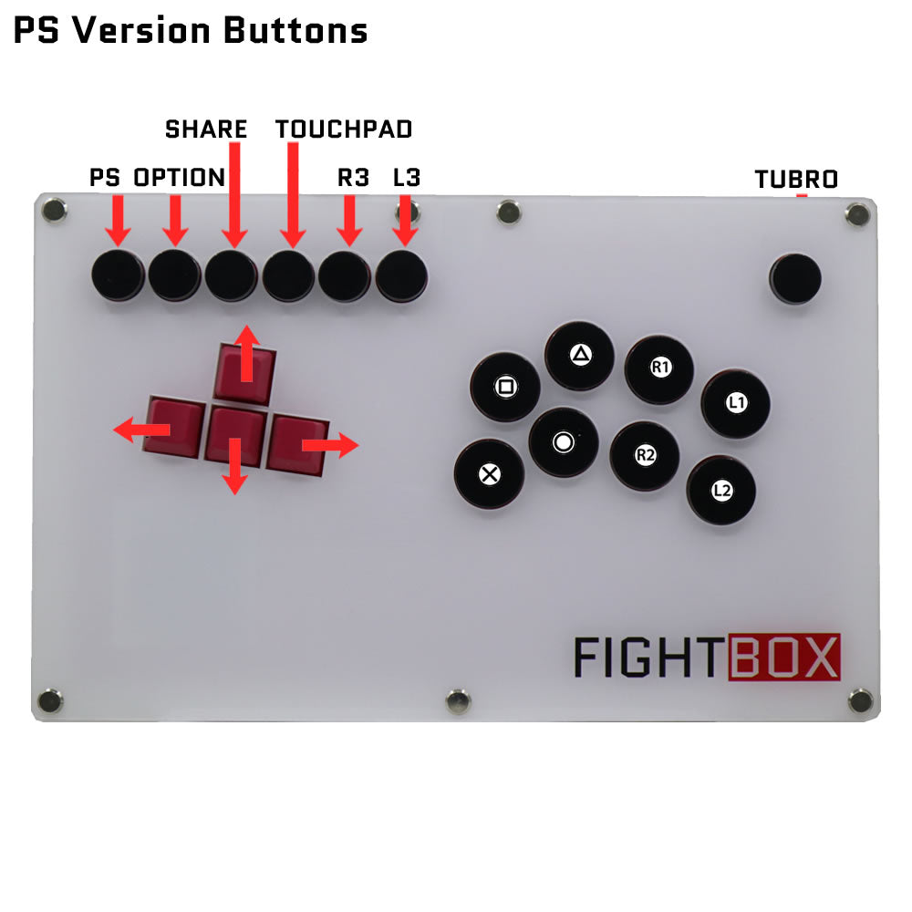 FightBox B6 Keyboard Button Leverless Arcade Game Controller for PC/SWITCH/PS3/PS4/PS5