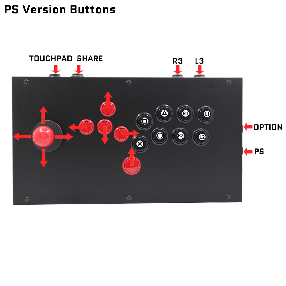 FightBox M3 Joystick and All Button Leverless Arcade Game Controller for PC/PS/XBOX/SWITCH