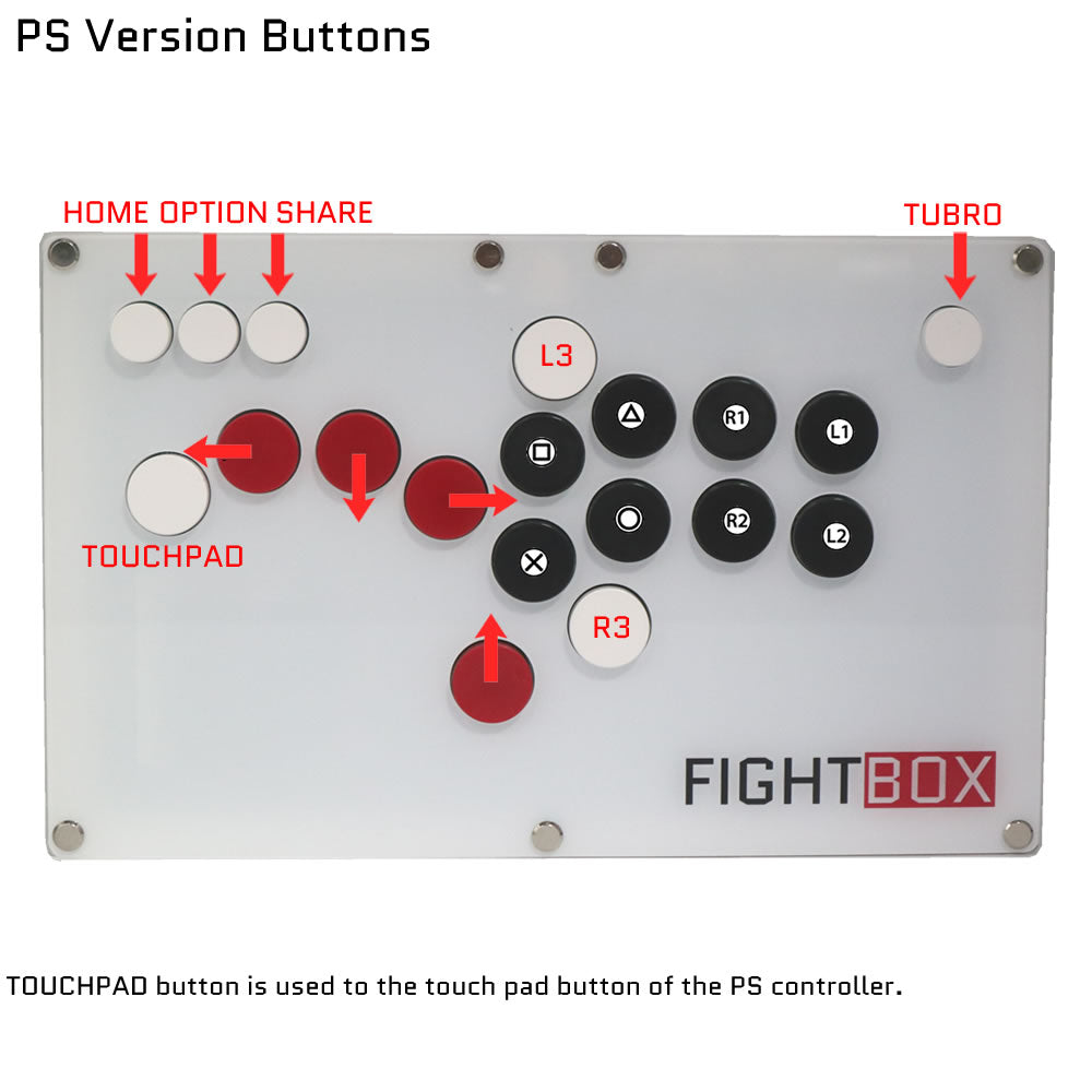 Fight Controller Buttons FightBox B10 All Button Leverless Arcade Game Controller for PC/SWITCH ...