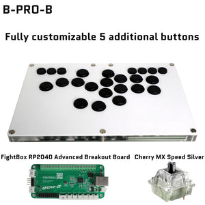 FightBox B-PRO All Button Leverless Arcade Game Controller for PC/PS/SWITCH