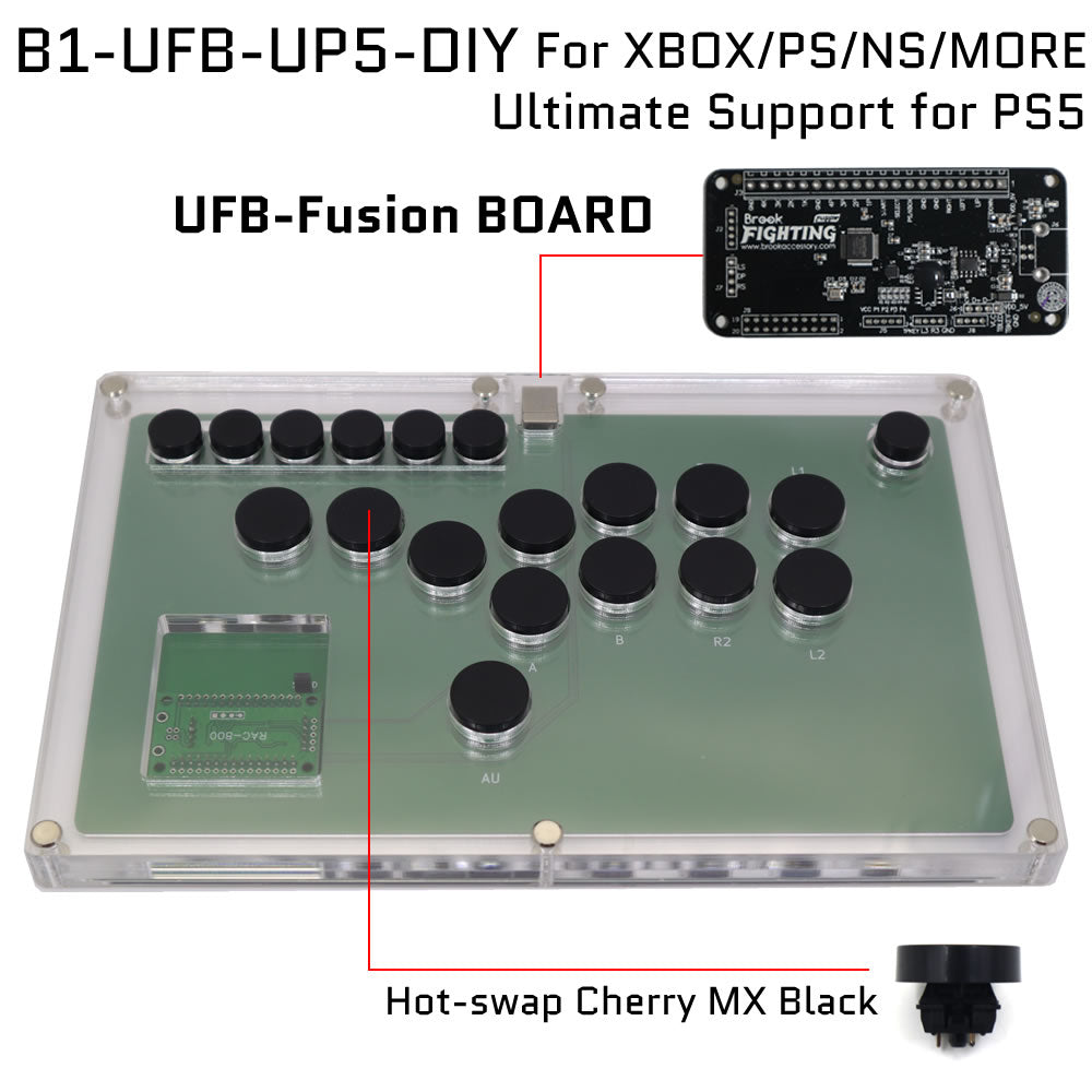 FightBox B1-DIY All Button Leverless Arcade Game Controller for PC 